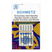 Schmetz embroidery gold needles size 90/14 packaging with colorful design on a white background
