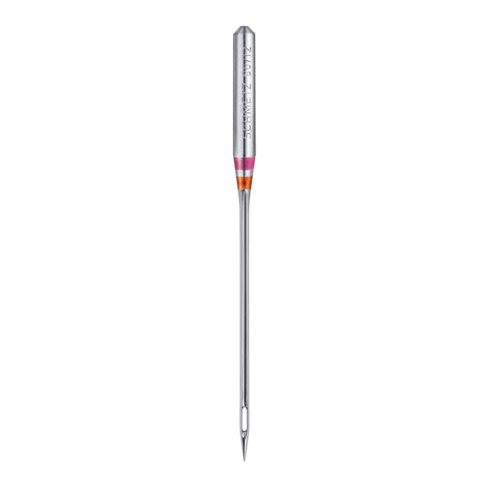 Schmetz Metallic needle size 80/12 with colored bands on a white background