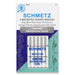 Schmetz microtex chrome needles packaging size 60/8 with needles inside on a white background