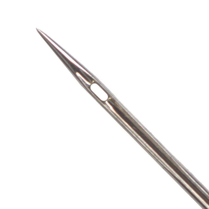 Metal needle on a white background