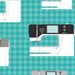 Sewing Machines Aqua Sewing Room 2 fabric by Amanda Murphy || Benartex
