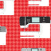 Sewing Machines Red Sewing Room 2 fabric by Amanda Murphy || Benartex
