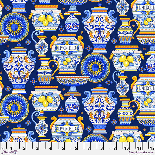 La Dolce Vita – SM Majolica Navy fabric by the yard - PWST038.XNAVY