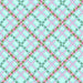 Splendid Path - Floral Lattice Aqua fabric
