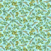 Splendid Path - Leaves Aqua fabric
