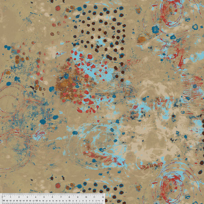 Spotted Graffiti Drawing fabric by Marcia Derse