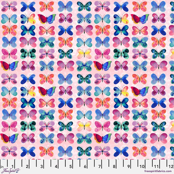 Sweet Wing Love - Pink  fabric || Love in the Wild fabric collection