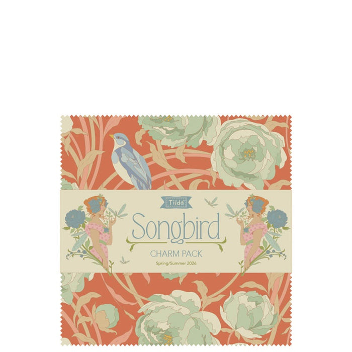 Tilda Songbird Charm Pack 5 in squares, 40pcs - 2 of each design