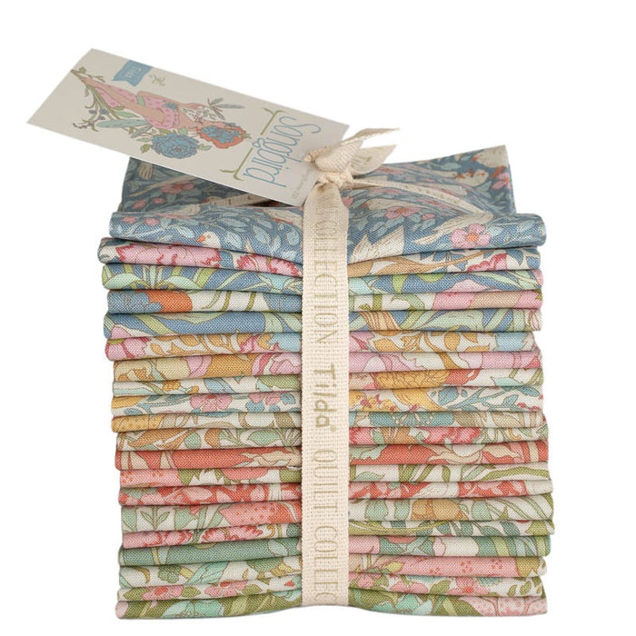 Tilda Songbird Fat Eight Bundle 20 fabrics, 10 x 19 in