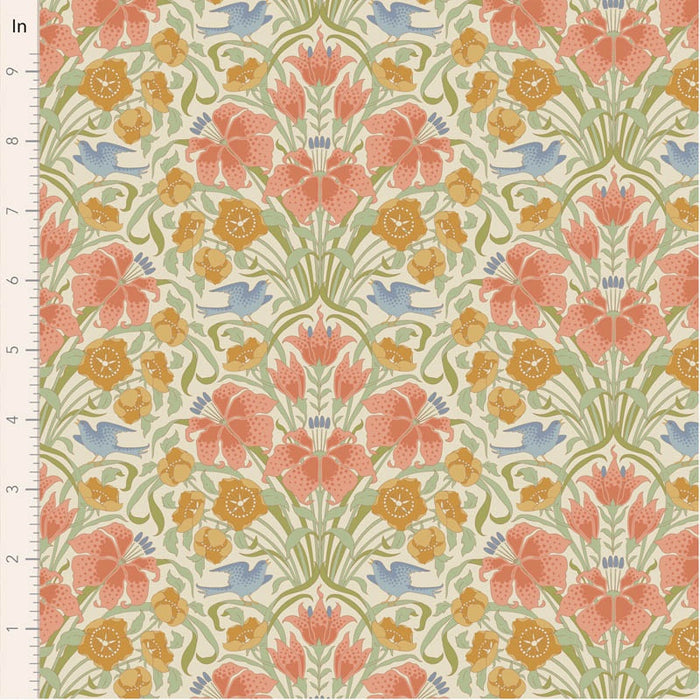 Tilda Songbird Songbird in Coral fabric