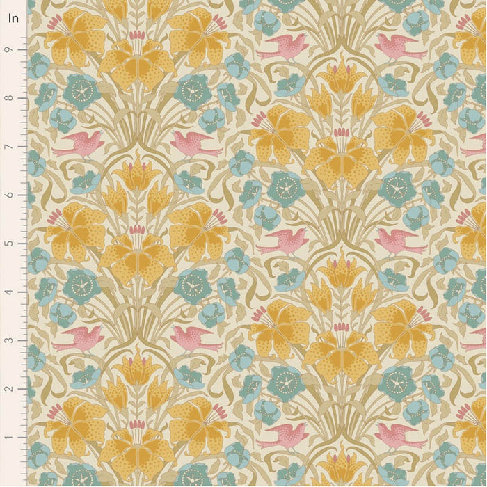 Tilda Songbird Songbird in Mustard fabric