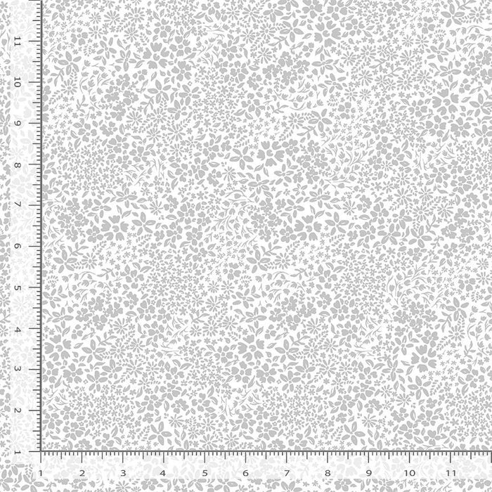 Mini Florals Whiteout fabric collection HUE-C2985