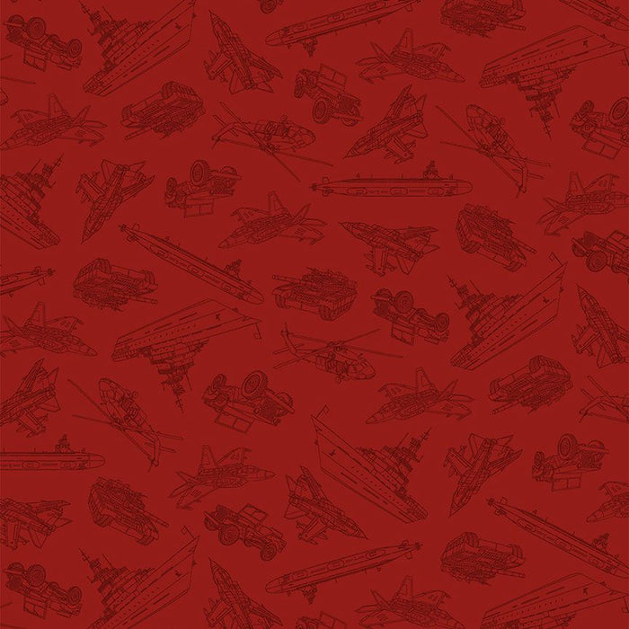 Path to Freedom Military Convoy Crimson fabric