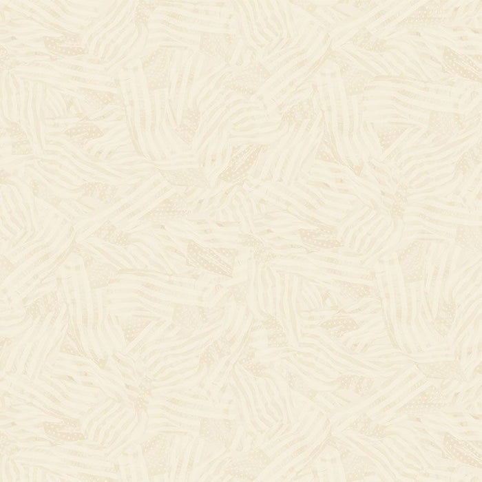 Path to Freedom Wavy Tonal Flags Ivory fabric