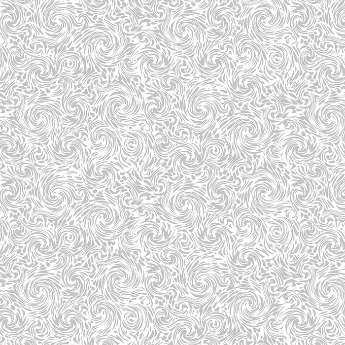Swirl Texture Whiteout fabric collection HUE-C3310