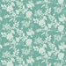 Dark Aqua Floral yardage 826-111 Dk Aqua Tranquility fabric collection by Kim Diehl for Henry Glass &amp; Co.