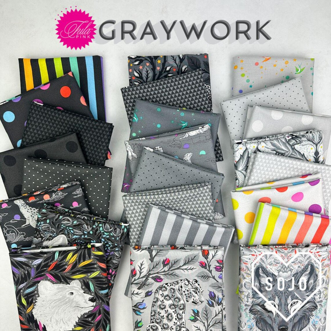 Graywork fabric collection by Tula Pink