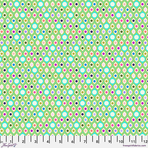 Parisville Deja Vu Mint Eye Drops fabric by Tula Pink