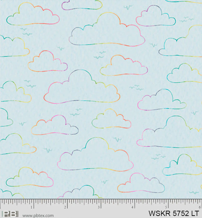 Whiskerville Blue Floating Clouds