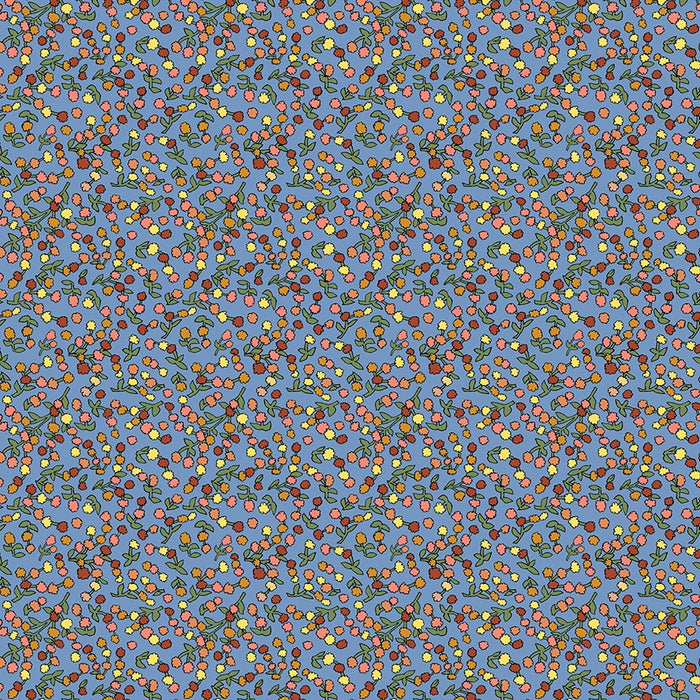 Flowers on Main Ditsy Buds Sky Cotton fabric