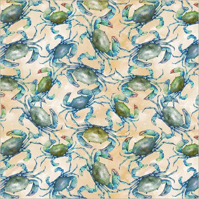 Ocean Life Crab Consortium Sand fabric
