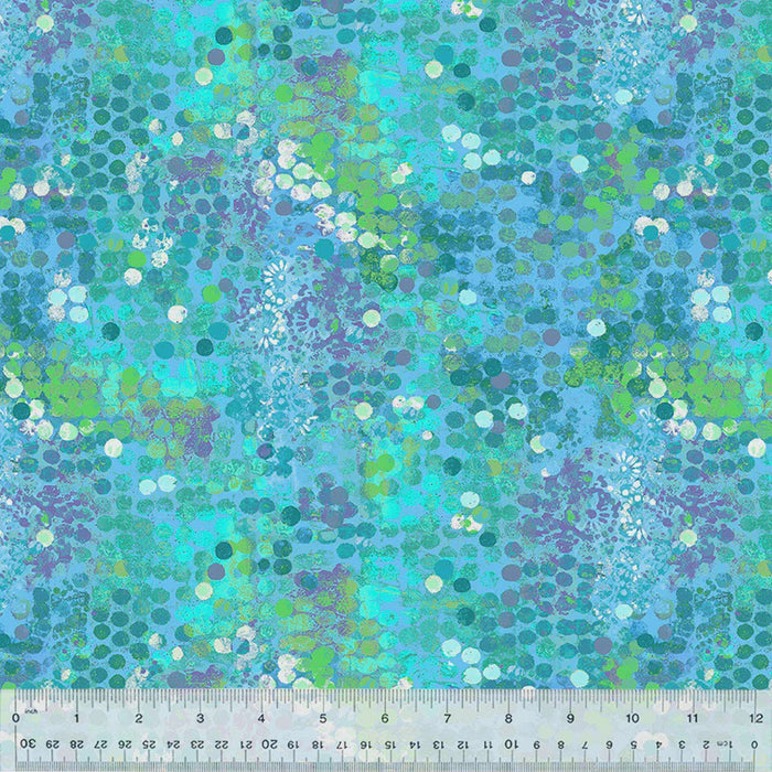 Shine On Glimmer Turquoise fabric