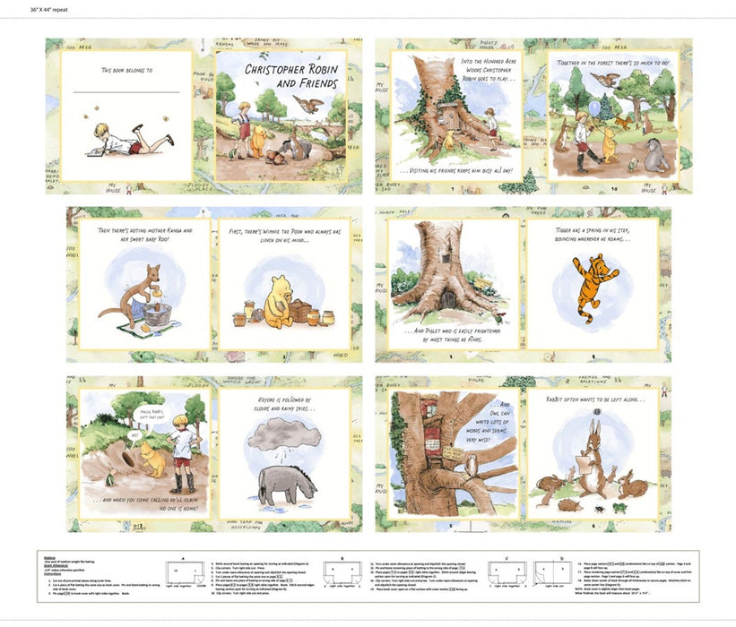 Classic Winnie 8729BP-36 Softbook Panel fabric by W.A. Dodge for Studio E Fabrics